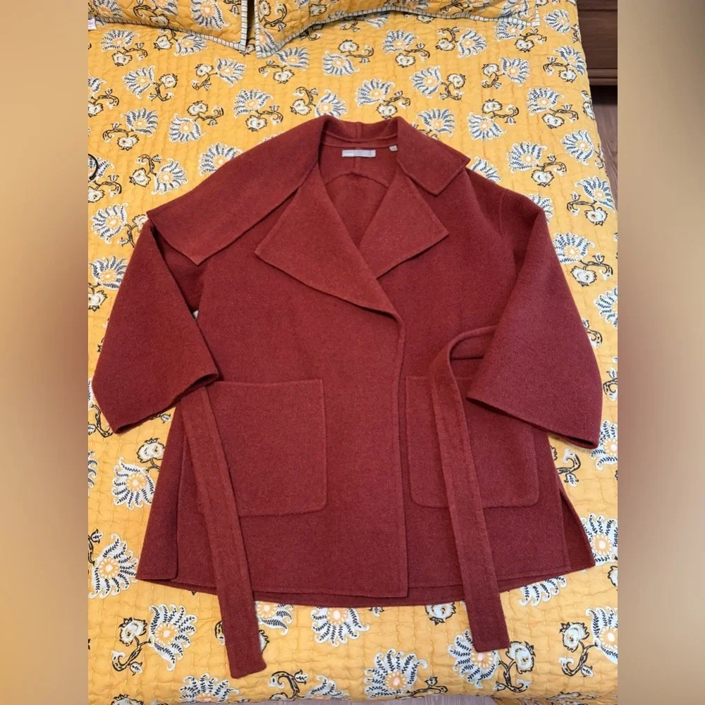 VINCE Oversized Wool Blend Blanket Coat - Picture 7 of 11